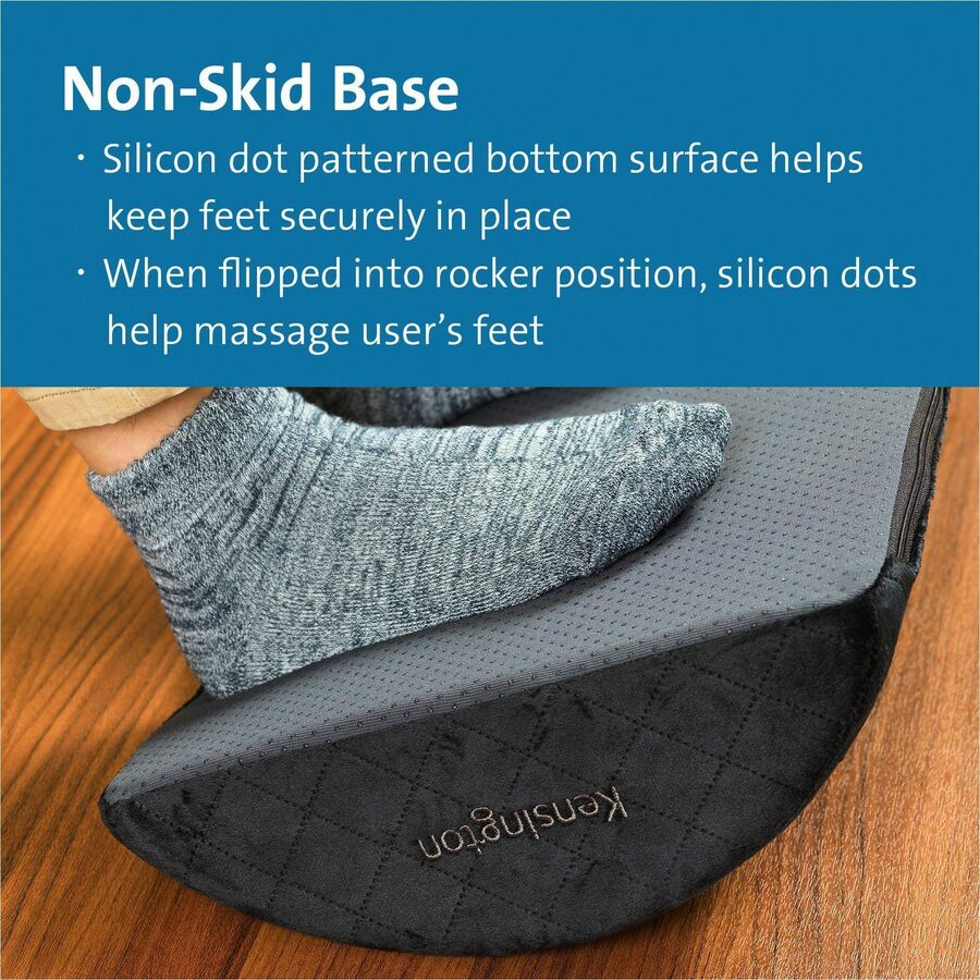 Kensington Premium Comfort Soft Footrest - Black - High Density Foam (HDF) - 8