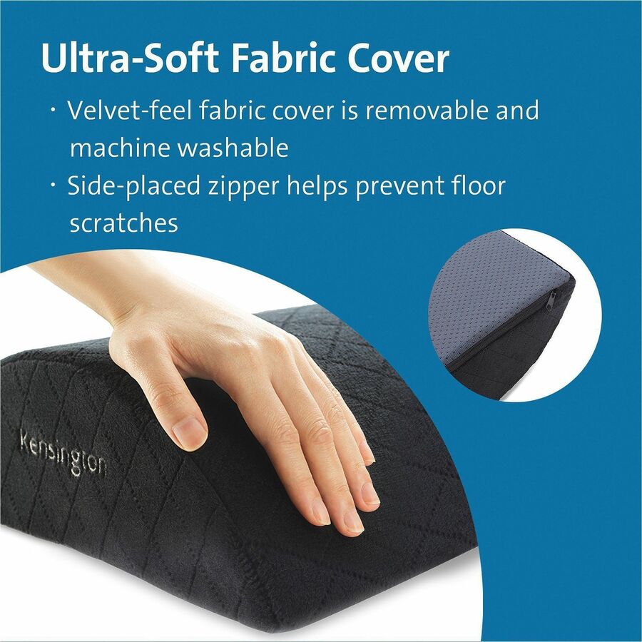 Kensington Premium Comfort Soft Footrest - Black - High Density Foam (HDF)