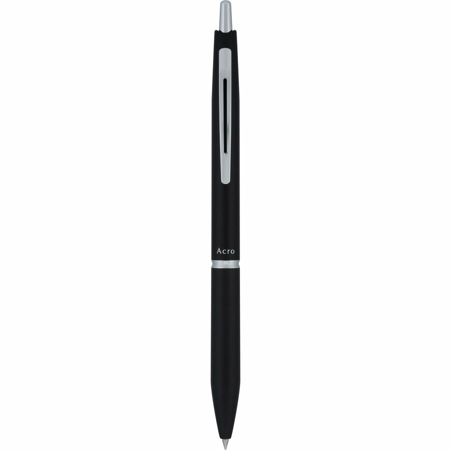 acroball-ballpoint-pen-fine-pen-point-07-mm-pen-point-size-refillable-retractable-black-gel-based-ink-black-barrel-tungsten-carbide-tip_pil13635 - 3