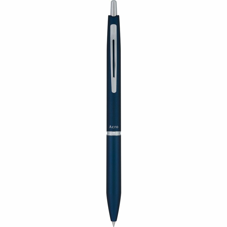 acroball-ballpoint-pen-fine-pen-point-07-mm-pen-point-size-refillable-retractable-black-gel-based-ink-navy-metal-barrel-tungsten-carbide-tip_pil13653 - 3