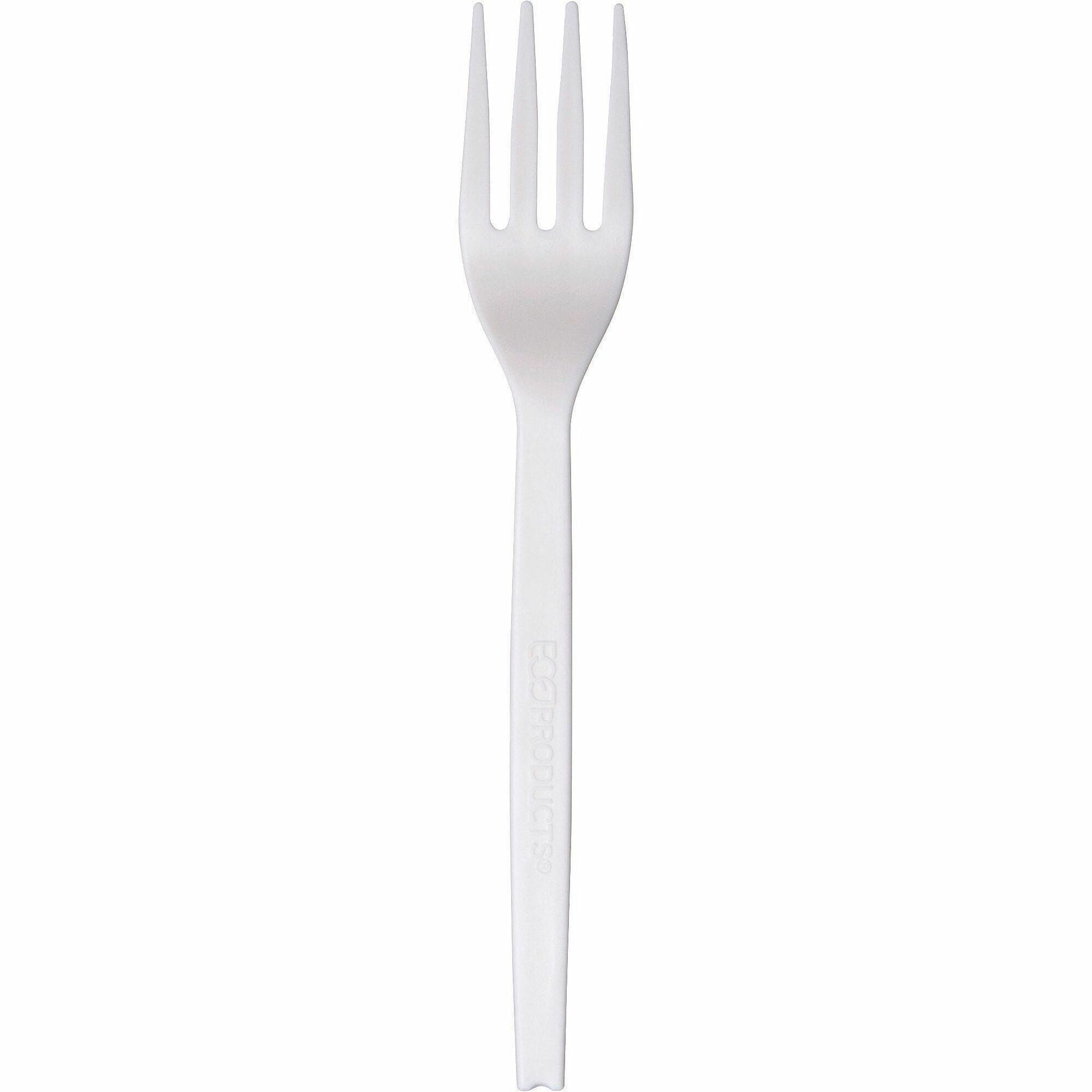 WNA 7" Plant Starch Forks - 50 / Pack - 20/Pack - Fork - Breakroom - Beige