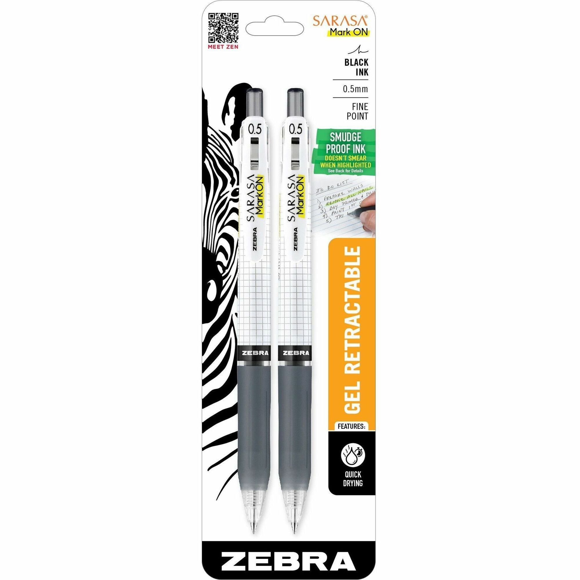 zebra-pen-sarasa-mark-on-gel-retractable-pens-fine-pen-point-127-mm-pen-point-size-retractable-black-water-based-ink-2-pack_zeb48412 - 1