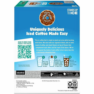 The Original Donut Shop K-Cup Iced Duos Cookies and Caramel Coffee - Compatible with Keurig Brewer - Medium - 24 / Box