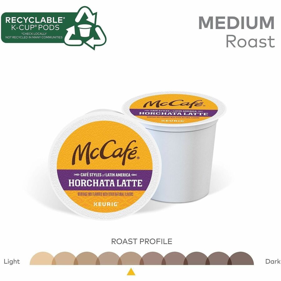McCafe K-Cup Horchata Latte - Compatible with Keurig Brewer - Medium - 24 / Box