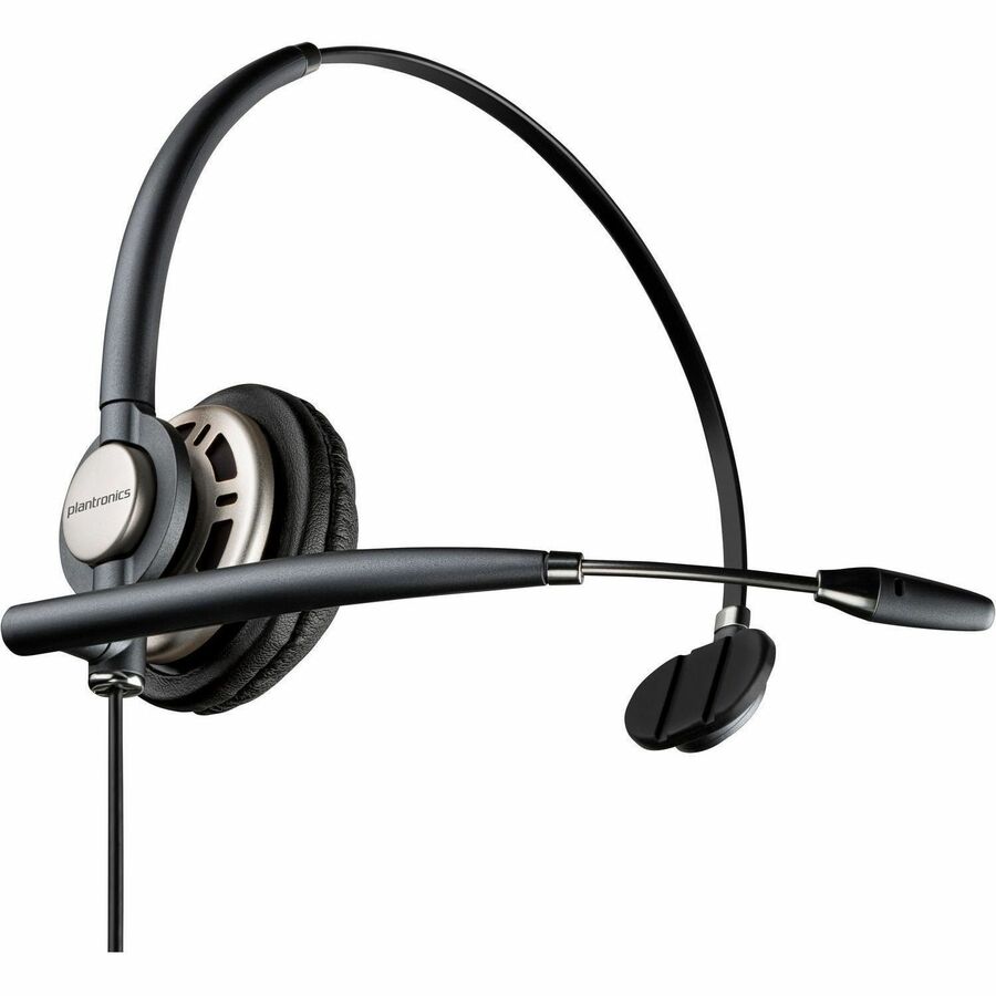 Poly EncorePro HW710 Single-Ear Headset - Mono - USB Type A - Wired - 80 Hz - 20 kHz - Over-the-ear, On-ear - Monaural - Ear-cup - 2.92 ft Cable - Noise Cancelling, Omni-directional Microphone - Noise Canceling - Black - TAA Compliant