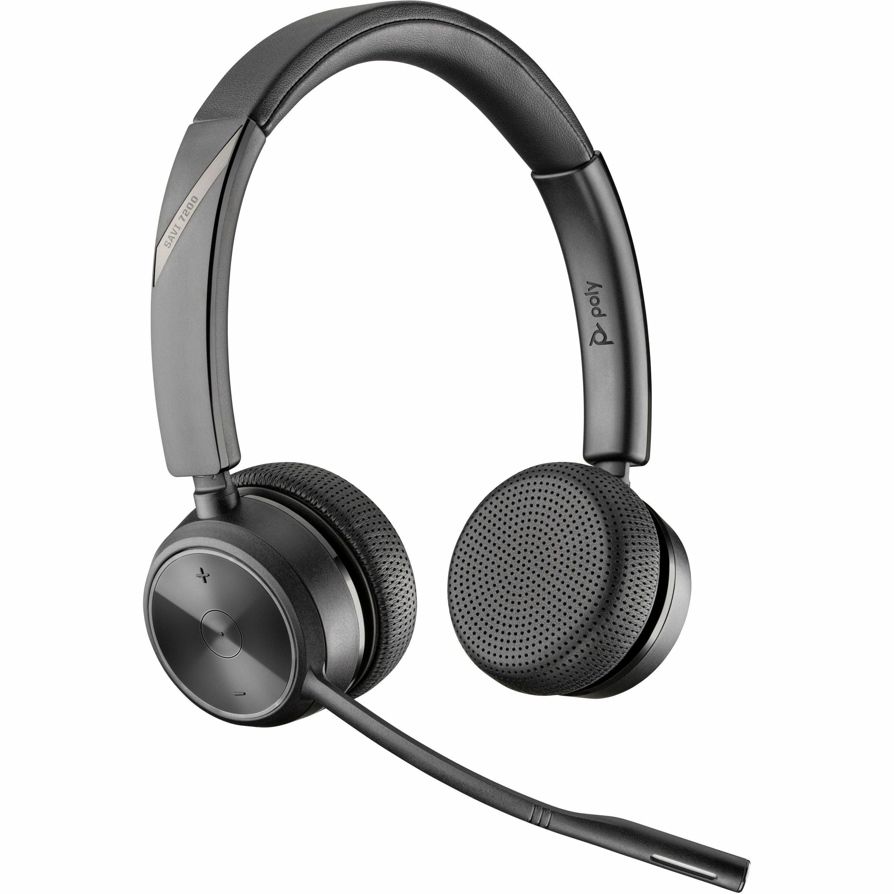 poly-savi-7220-office-binaural-wireless-headset-stereo-wireless-dect-3937-ft-on-ear-binaural-ear-cup-omni-directional-microphone-noise-canceling-black_hew7w6d5aa - 1