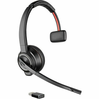 Poly Savi 8210-M Single-Ear Headset - Mono - Wireless - Bluetooth/DECT - 590 ft - 32 Ohm - 20 Hz - 20 kHz - On-ear - Monaural - Ear-cup - Noise Cancelling Microphone - Black - TAA Compliant