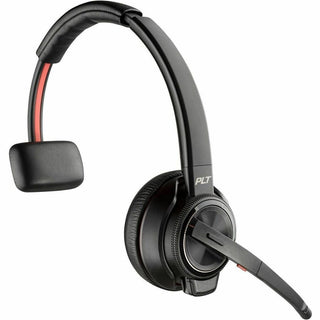 Poly Savi 8210 Single-Ear Wireless Headset - Mono - Wireless - Bluetooth/DECT - 590 ft - 32 Ohm - 20 Hz - 20 kHz - On-ear, Over-the-head - Monaural - Ear-cup - Noise Cancelling Microphone - Black