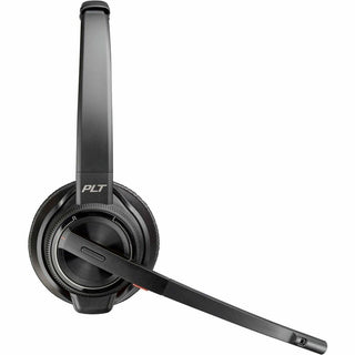 Poly Savi 8200 Office Stereo Headset - Stereo - Wireless - DECT - 590 ft - 32 Ohm - 20 Hz - 20 kHz - On-ear - Binaural - Ear-cup - Noise Cancelling Microphone - Black
