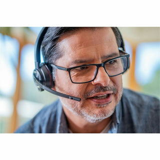 Poly Savi 8200 Office Stereo Headset - Stereo - Wireless - DECT - 590 ft - 32 Ohm - 20 Hz - 20 kHz - On-ear - Binaural - Ear-cup - Noise Cancelling Microphone - Black