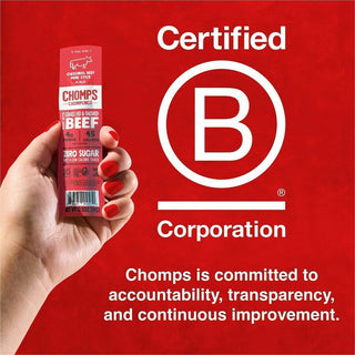 CHOMPS Chomplings Snack Sticks - Gluten-free, No Added Harmones - Original Beef Jerky, Spicy - 0.50 oz - 24 / Pack