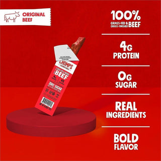CHOMPS Chomplings Snack Sticks - Gluten-free, No Added Harmones - Original Beef Jerky, Spicy - 0.50 oz - 24 / Pack