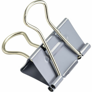 Officemate Binder Clip - Medium - 4.8" Length x 2.4" Width - 0.63" Size Capacity - for Binder - 12 / Box - Gray