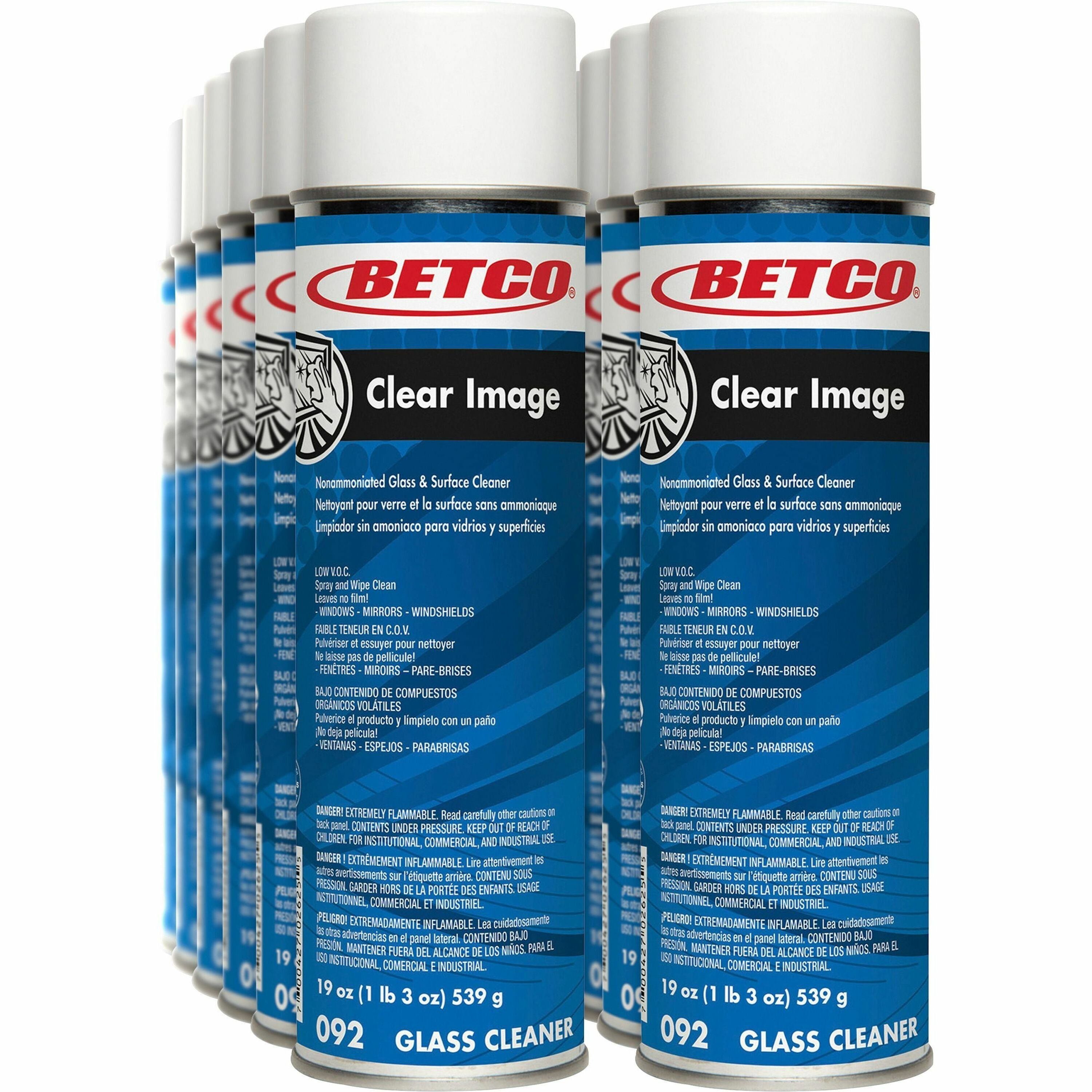 betco-clear-image-glass-&-surface-cleaner-19-fl-oz-06-quartaerosol-spray-can-12-carton-non-ammoniated-fog-free-streak-free-anti-fog-white_bet0922302ct - 1