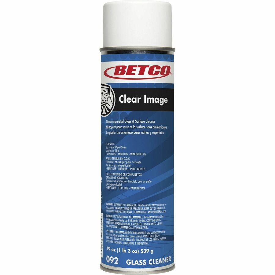 betco-clear-image-glass-&-surface-cleaner-19-fl-oz-06-quartaerosol-spray-can-12-carton-non-ammoniated-fog-free-streak-free-anti-fog-white_bet0922302ct - 2