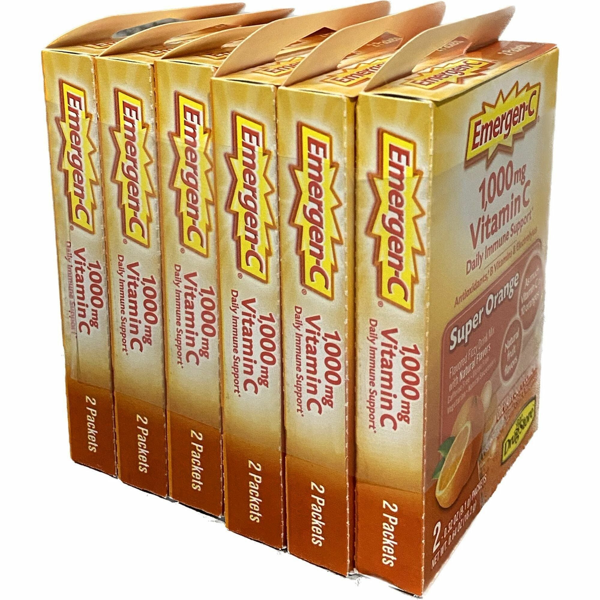 Emergen-C Orange Vitamin C Drink - Powder - 6 / Box - 1