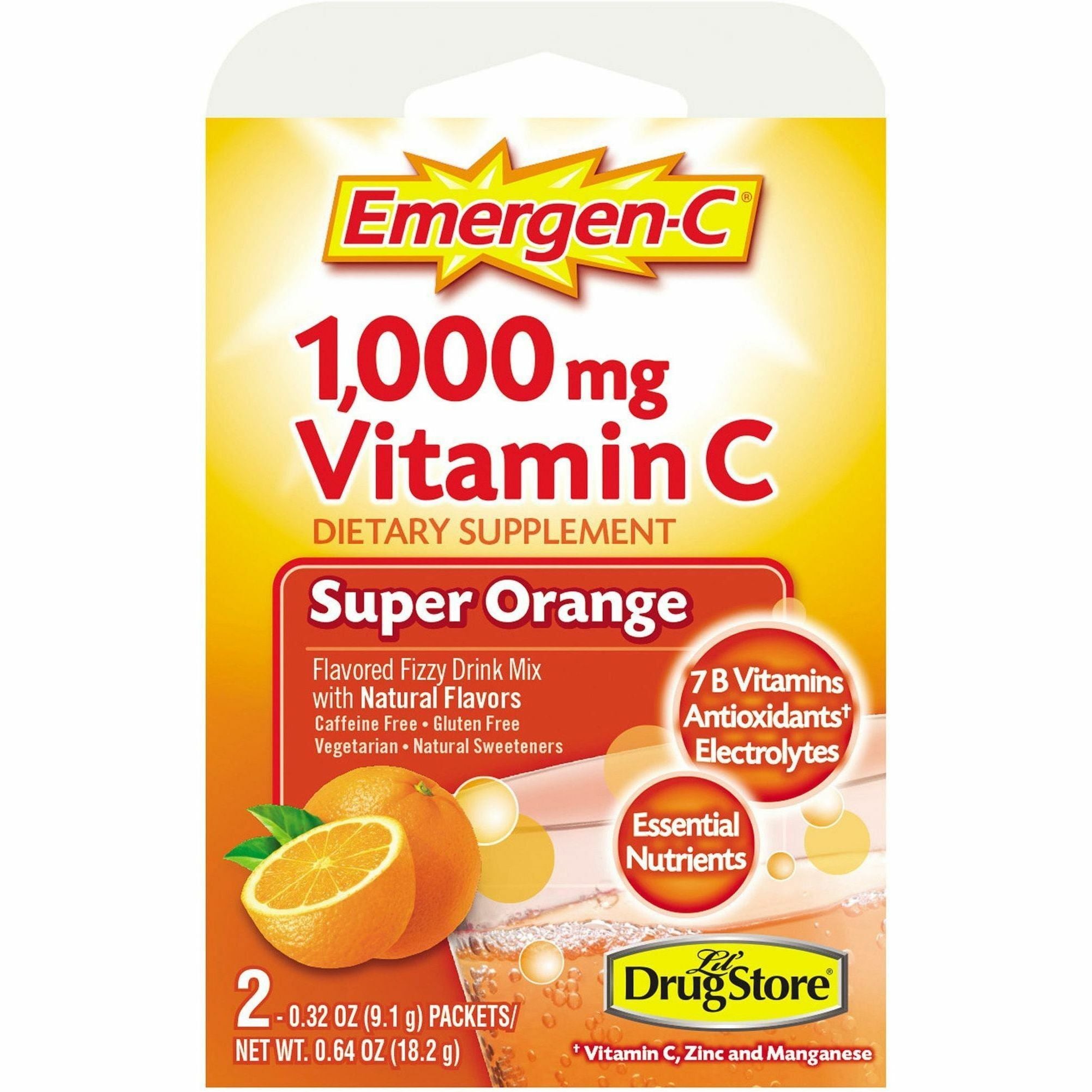 Emergen-C Orange Vitamin C Drink - Powder - 6 / Box - 2