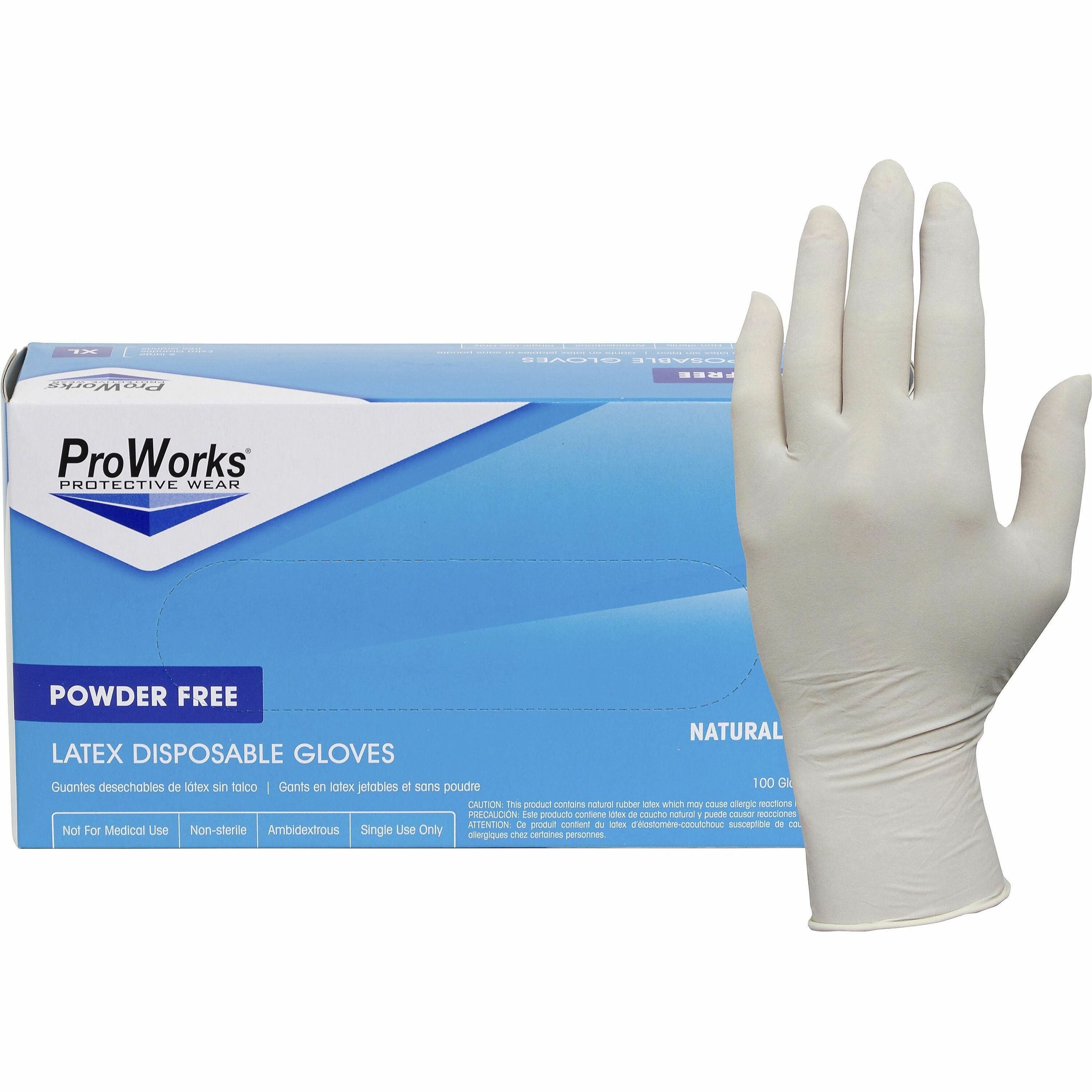 ProWorks Latex Disposable General-Purpose Gloves