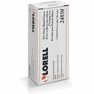 Lorell Dry-Erase Board Erasers - Black - 12 / Box