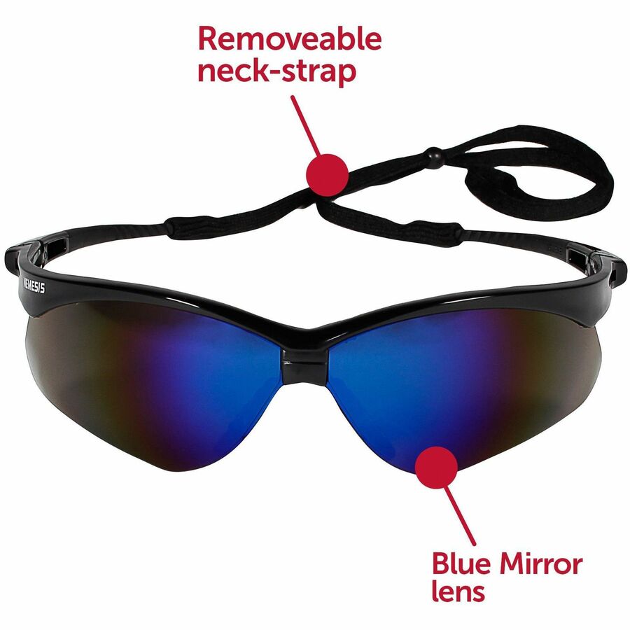 kleenguard-v30-nemesis-safety-eyewear-recommended-for-workplace-home-uva-uvb-uvc-protection-polycarbonate-durable-lightweight-wraparound-frame-anti-fog-flexible-soft-neck-cord-12-carton_kcc14481ct - 4