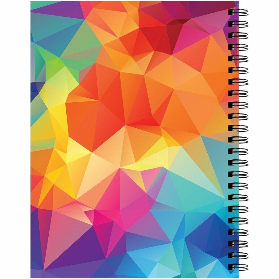 Pacon Fashion Sketch Book - 75 Pages - Spiral - 120 g/m2 Grammage - 9" x 6" - Neon Kaleidoscope Cover - Acid-free, Perforated, Durable