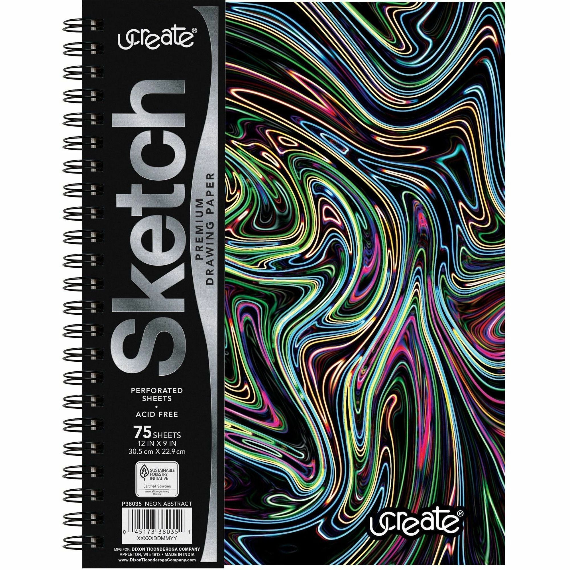 pacon-fashion-sketch-book-75-pages-spiral-120-g-m2-grammage-9-x-6-neon-neon-squiggles-cover-acid-free-perforated-durable_pacp38035 - 1