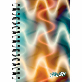 Pacon Fashion Sketch Book - 75 Pages - Spiral - 120 g/m2 Grammage - 9" x 6" - Neon Neon Abstract Cover - Acid-free, Perforated, Durable