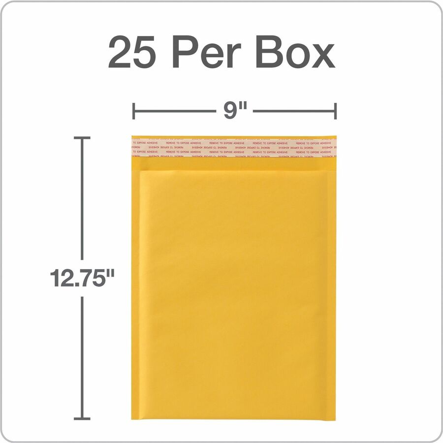 quality-park-bubble-mailers-bubble-8-1-2-width-x-11-length-strip-25-box-brown-kraft_qua85759 - 4