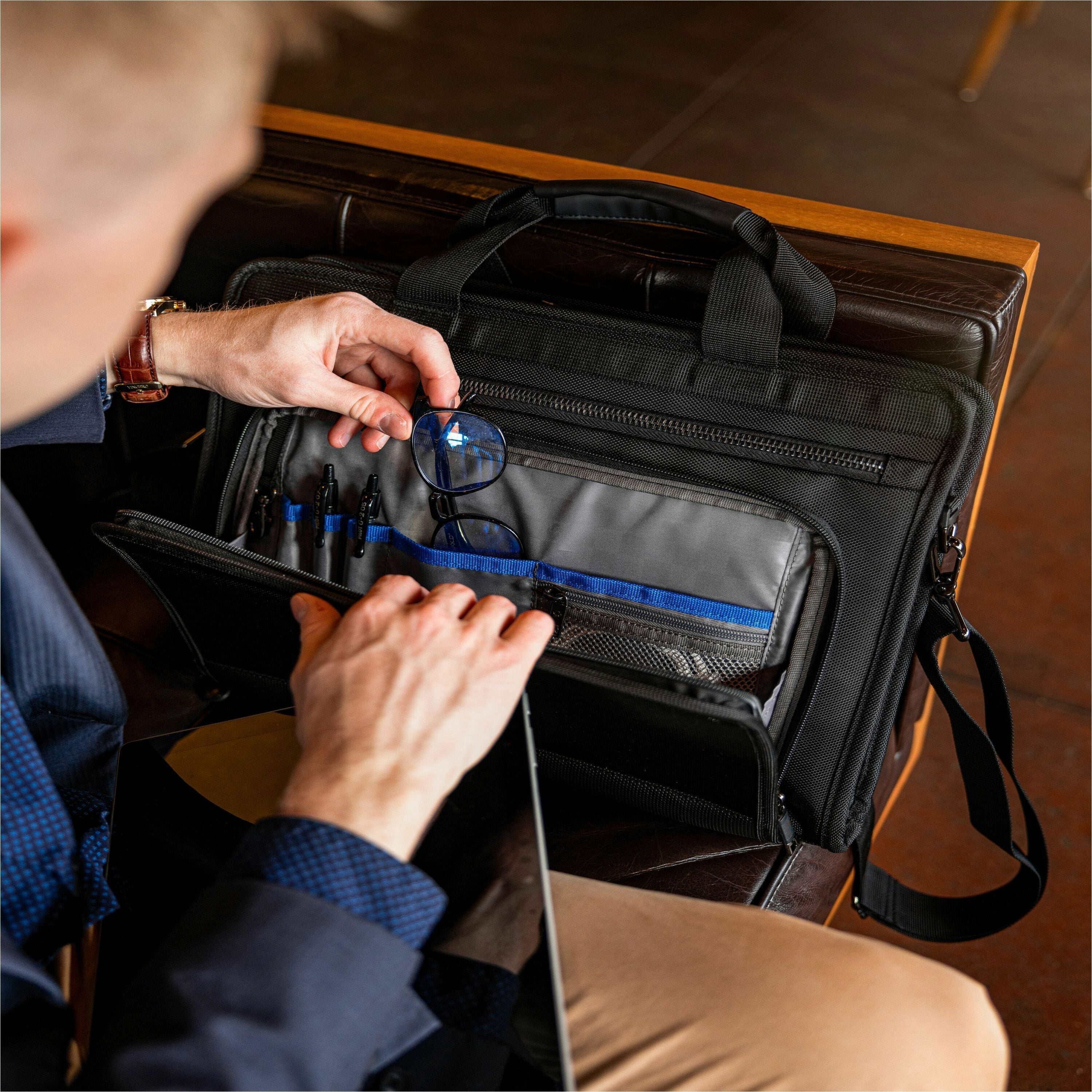 Samsonite Carrying Case (Briefcase) for 15.6" Notebook, Tablet, Smartphone - Black - 1680D Polyester, Ethylene Vinyl Acetate (EVA) Body - Fleece Interior Material - Handle, Carrying Strap
