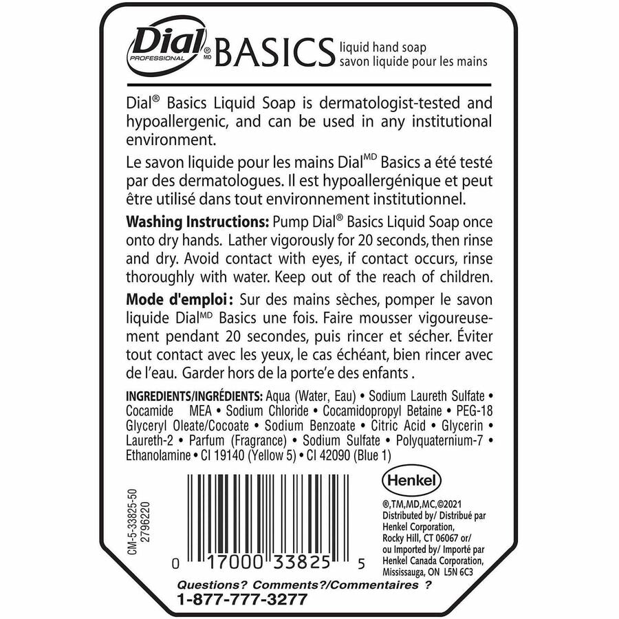Basics MP Free Liquid Hand Soap Refill for Versa Dispensers, Unscented, 15 oz Refill Bottle