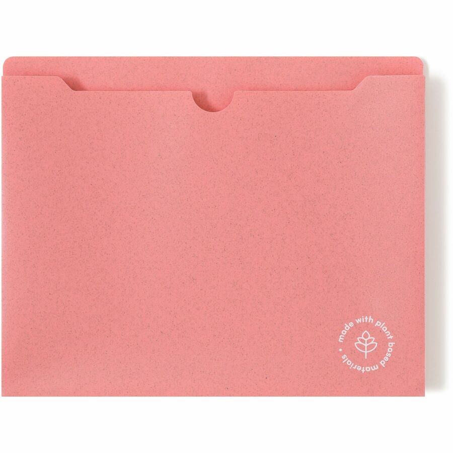 U-Eco Poly File Jackets, Straight Tab, Letter Size, Assorted, 10/Pack