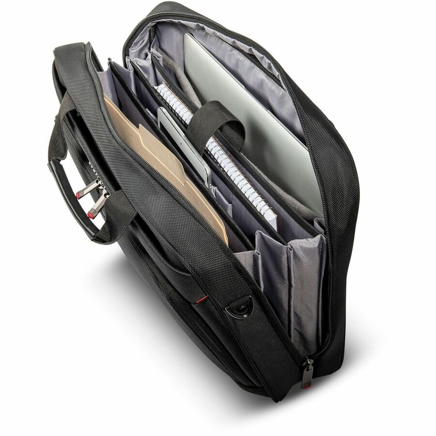 Samsonite Xenon 4.0 Carrying Case (Briefcase) for 12.9" to 15.6" Notebook, Tablet, Travel, Electronics - Black - 1680D Ballistic Polyester, Tricot Body - Trolley Strap - 5.5" Height x 12.5" Width x 17" Depth - 1 Each