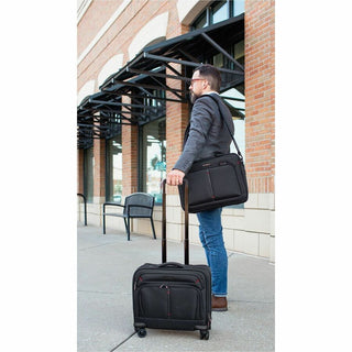 Samsonite Xenon 4.0 Carrying Case (Briefcase) for 12.9" to 15.6" Notebook, Tablet, Travel, Electronics - Black - 1680D Ballistic Polyester, Tricot Body - Trolley Strap - 5.5" Height x 12.5" Width x 17" Depth - 1 Each