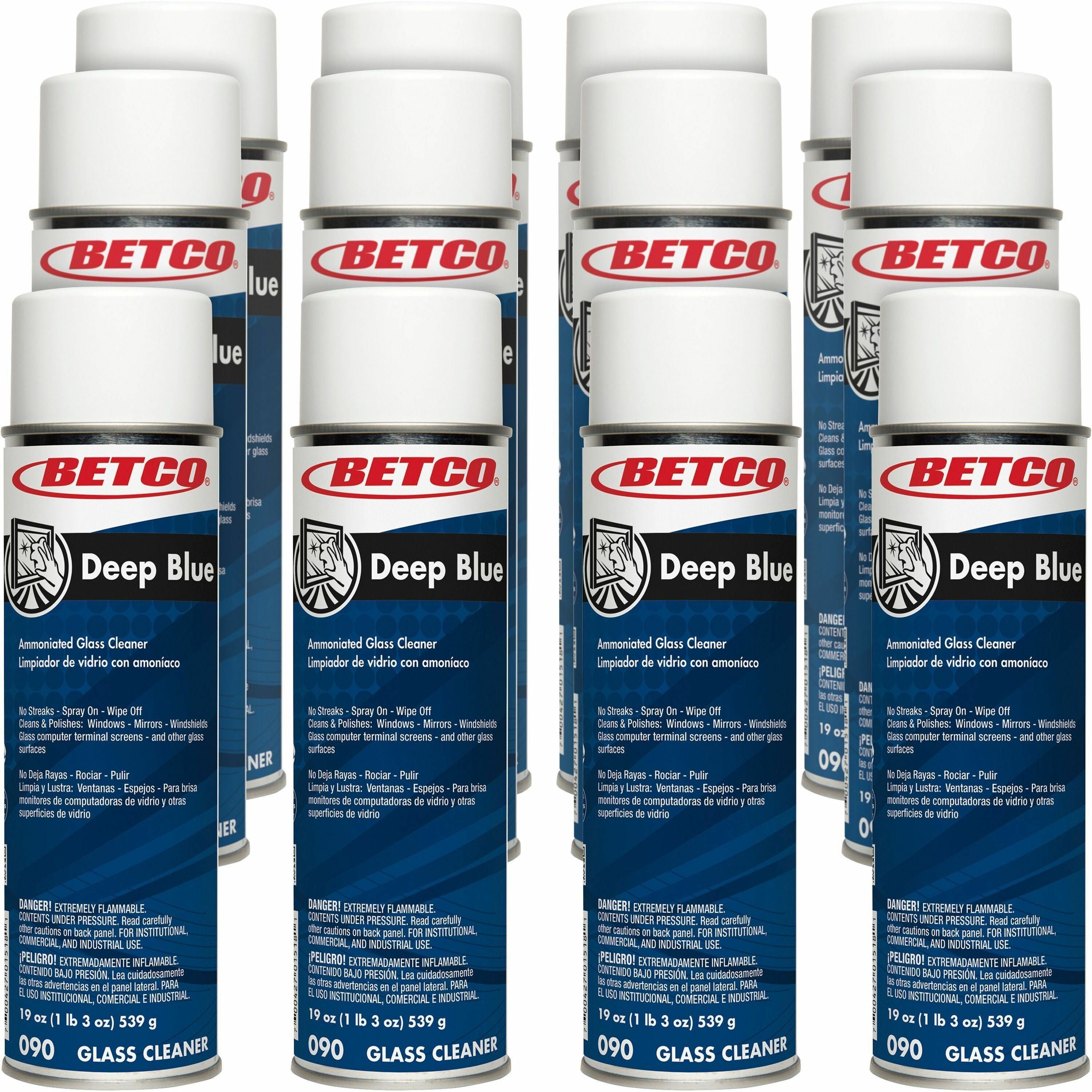 betco-deep-blue-glass-&-surface-cleaner-19-oz-119-lb-12-carton-quick-drying-non-abrasive-white_bet0902300ct - 1