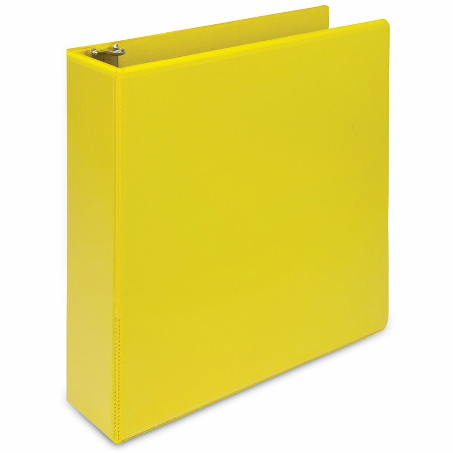 samsill-durable-three-ring-view-binder-2-binder-capacity-475-sheet-capacity-3-x-d-ring-fasteners-2-internal-pockets-polypropylene-chipboard-yellow-recycled-durable-pvc-free-ink-transfer-resistant-clear-overlay-sturdy-1-eac_sam16461 - 2