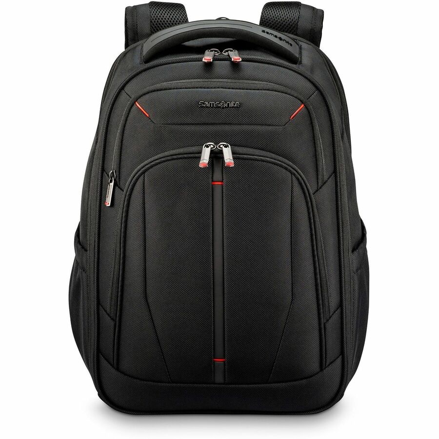 Samsonite Carrying Case (Backpack) for 12.9" to 15.6" Notebook, File, Book, Table - Black - 1680D Ballistic Polyester, Mesh Body - Tricot Interior Material - Handle, Shoulder Strap - 1 Each