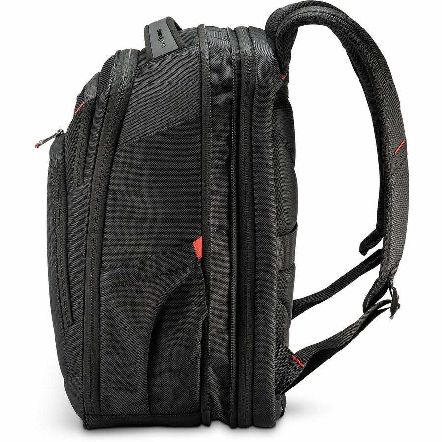 Samsonite Carrying Case (Backpack) for 12.9" to 15.6" Notebook, File, Book, Table - Black - 1680D Ballistic Polyester, Mesh Body - Tricot Interior Material - Handle, Shoulder Strap - 1 Each