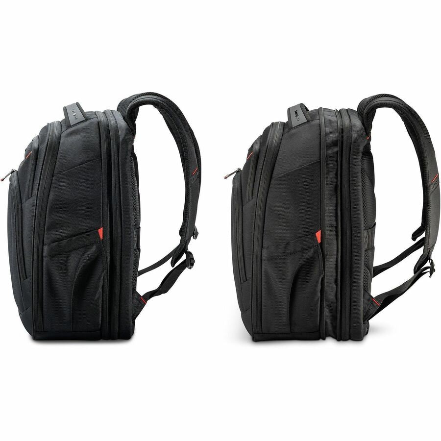 Samsonite Carrying Case (Backpack) for 12.9" to 15.6" Notebook, File, Book, Table - Black - 1680D Ballistic Polyester, Mesh Body - Tricot Interior Material - Handle, Shoulder Strap - 1 Each