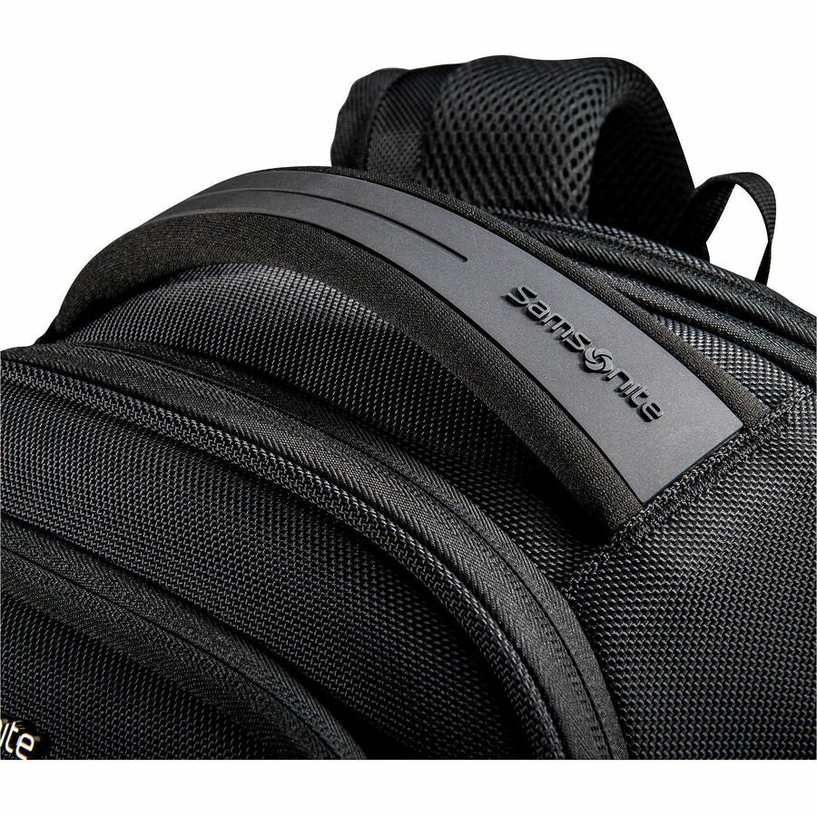 Samsonite Carrying Case (Backpack) for 12.9" to 15.6" Notebook, File, Book, Table - Black - 1680D Ballistic Polyester, Mesh Body - Tricot Interior Material - Handle, Shoulder Strap - 1 Each