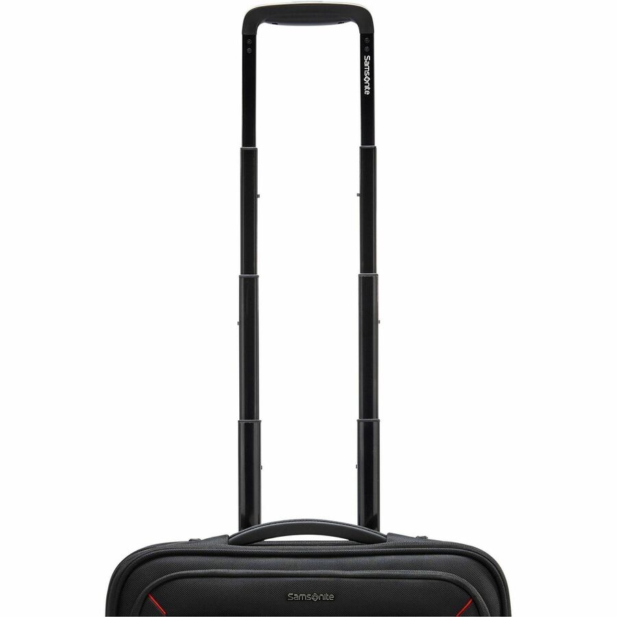 Samsonite Xenon 3.0 Travel/Luggage Case for 12.9" to 15.6" Notebook, Tablet, Accessories - Black - 1680D Ballistic Polyester Body - Tricot Interior Material - Trolley Strap, Handle - 1 Each