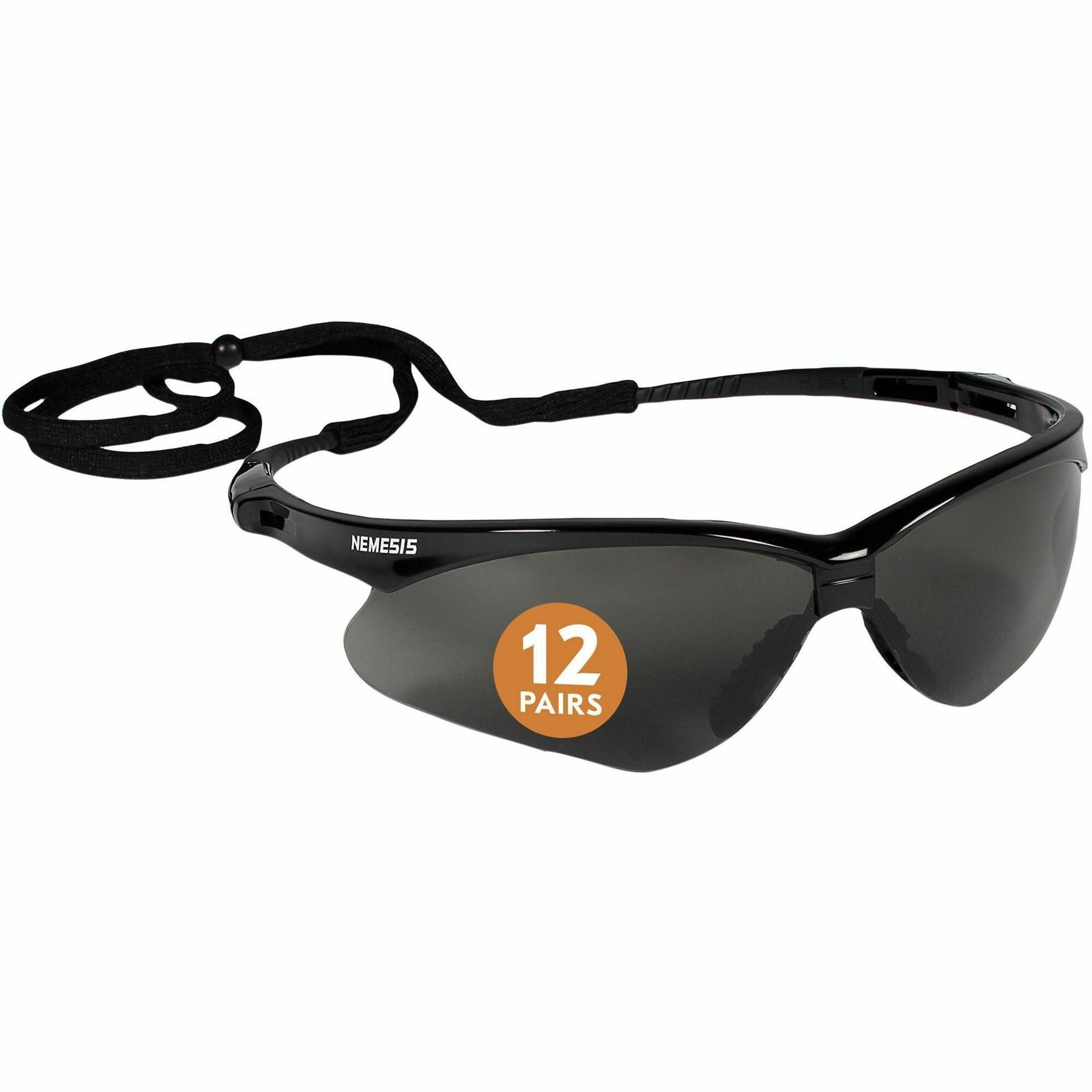 kleenguard-v30-nemesis-safety-eyewear-recommended-for-workplace-home-uva-uvb-uvc-protection-polycarbonate-durable-lightweight-wraparound-frame-anti-fog-flexible-soft-neck-cord-12-box_kcc22475bx - 1