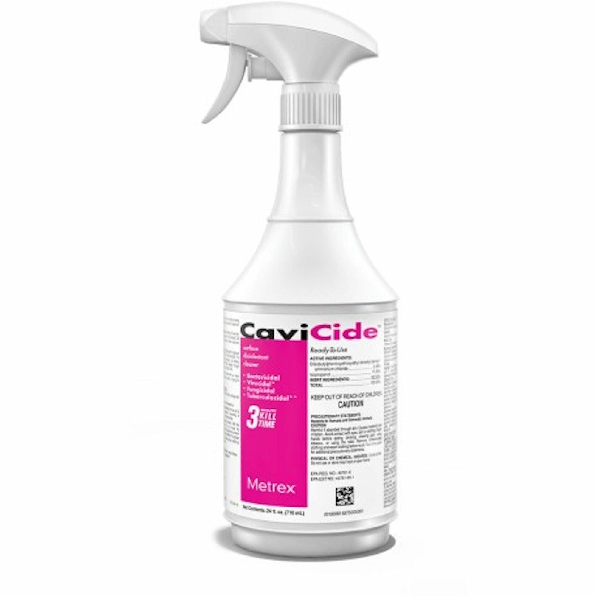 Metrex Cavicide Disinfectant Cleaner - Ready-To-Use - 24 fl oz (0.8 quart) - 12 / Carton - Refillable, Disinfectant - White