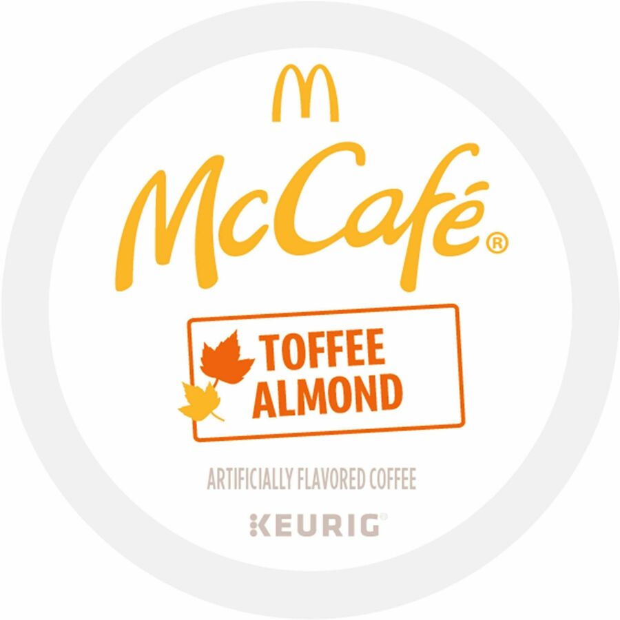 McCafe K-Cup Toffee Almond Coffee - Compatible with Keurig Brewer - Light - 24 / Box