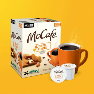 McCafe K-Cup Toffee Almond Coffee - Compatible with Keurig Brewer - Light - 24 / Box