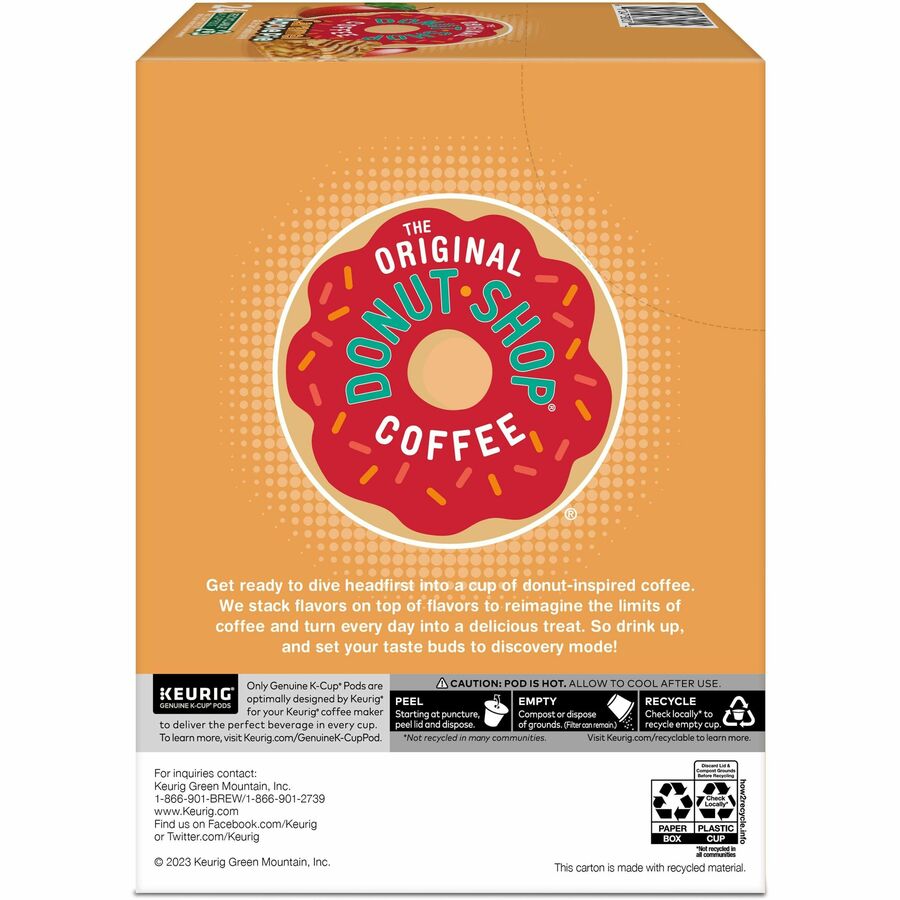 Donut Shop K-Cup Caramel Apple Pie Coffee - Compatible with Keurig Brewer - Light - 24 / Box
