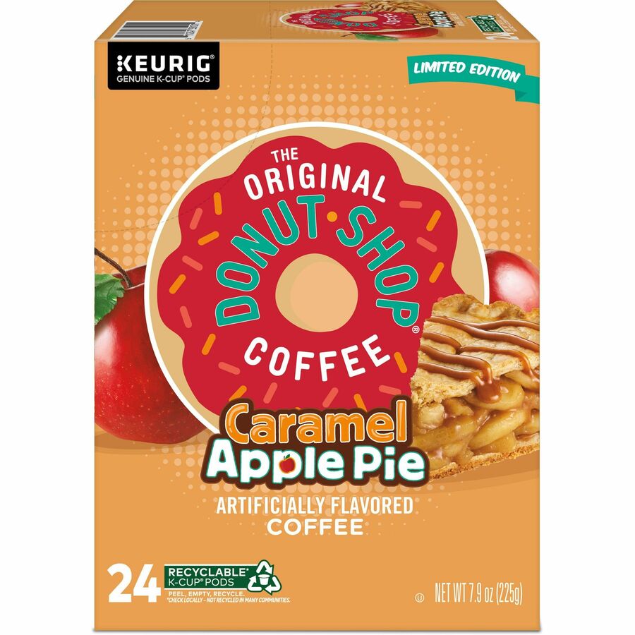 Donut Shop K-Cup Caramel Apple Pie Coffee - Compatible with Keurig Brewer - Light - 24 / Box