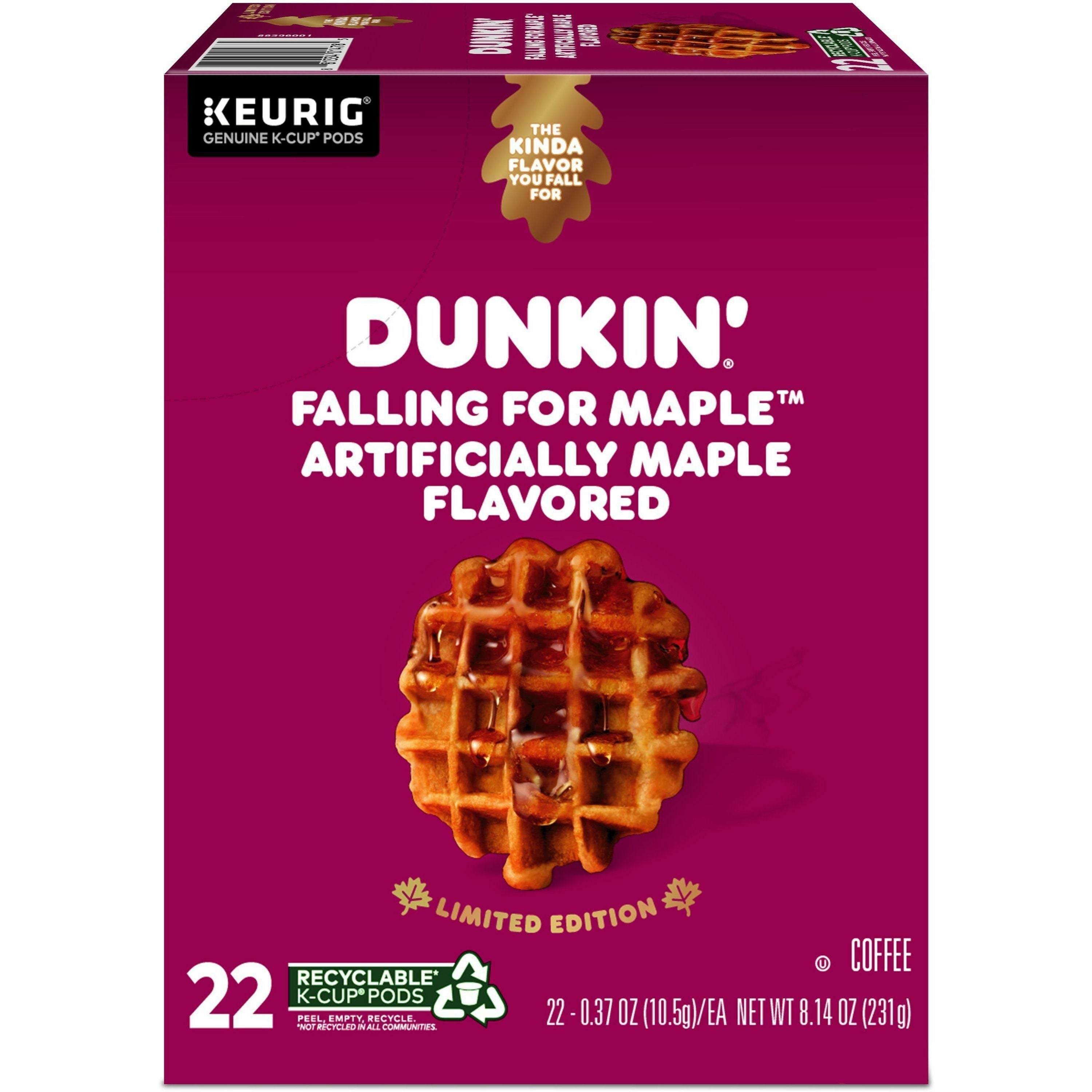 dunkin-donuts-k-cup-falling-for-maple-artificially-maple-flavored-coffee-compatible-with-keurig-brewer-medium-22-box_gmt1478 - 2