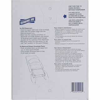 Genuine Joe Quarter-Fold Toilet Seat Covers - Quarter-fold - For Toilet - 200 / Pack - 25 / Carton - Paper - White