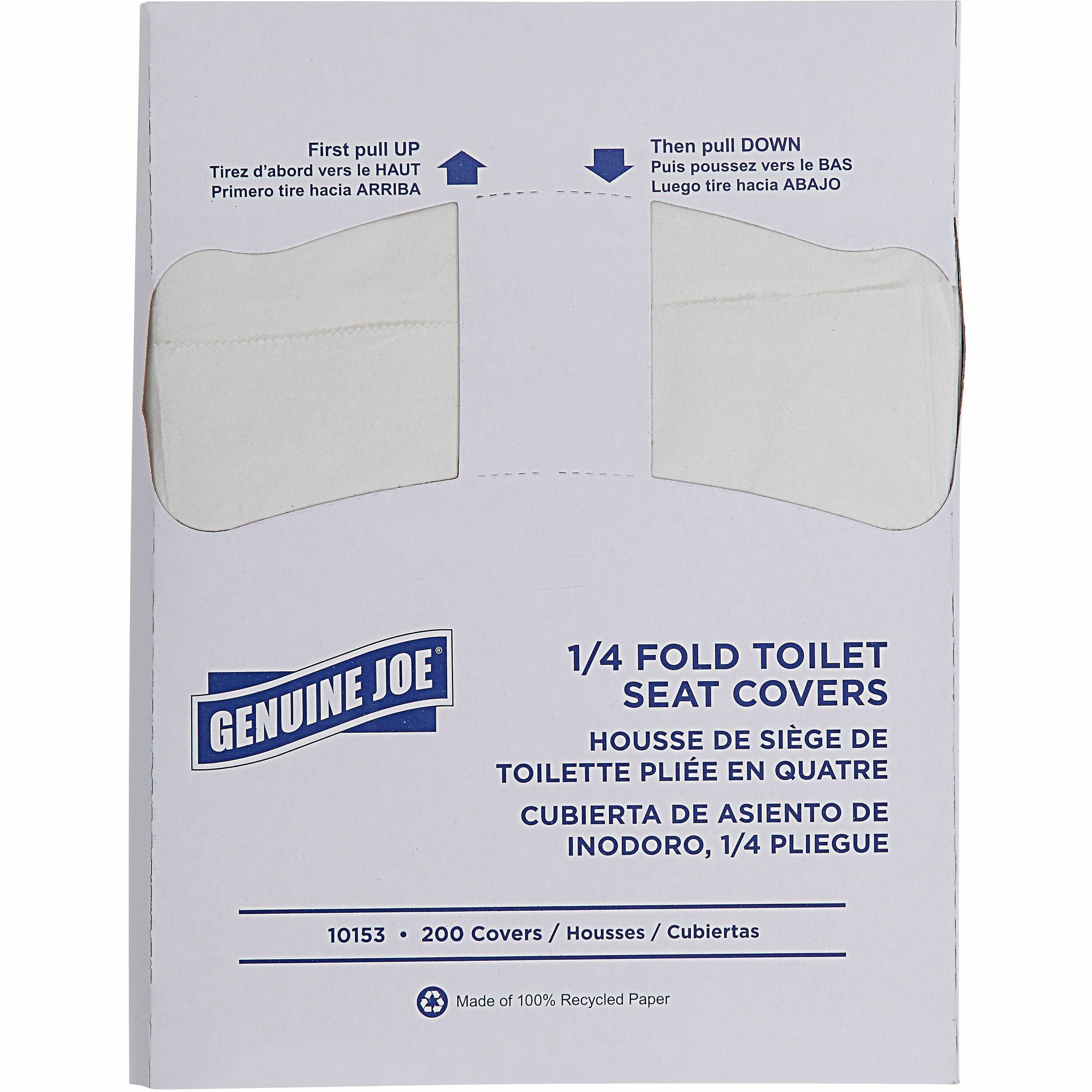 genuine-joe-quarter-fold-toilet-seat-covers-quarter-fold-for-toilet-200-pack-25-carton-paper-white_gjo10153 - 1