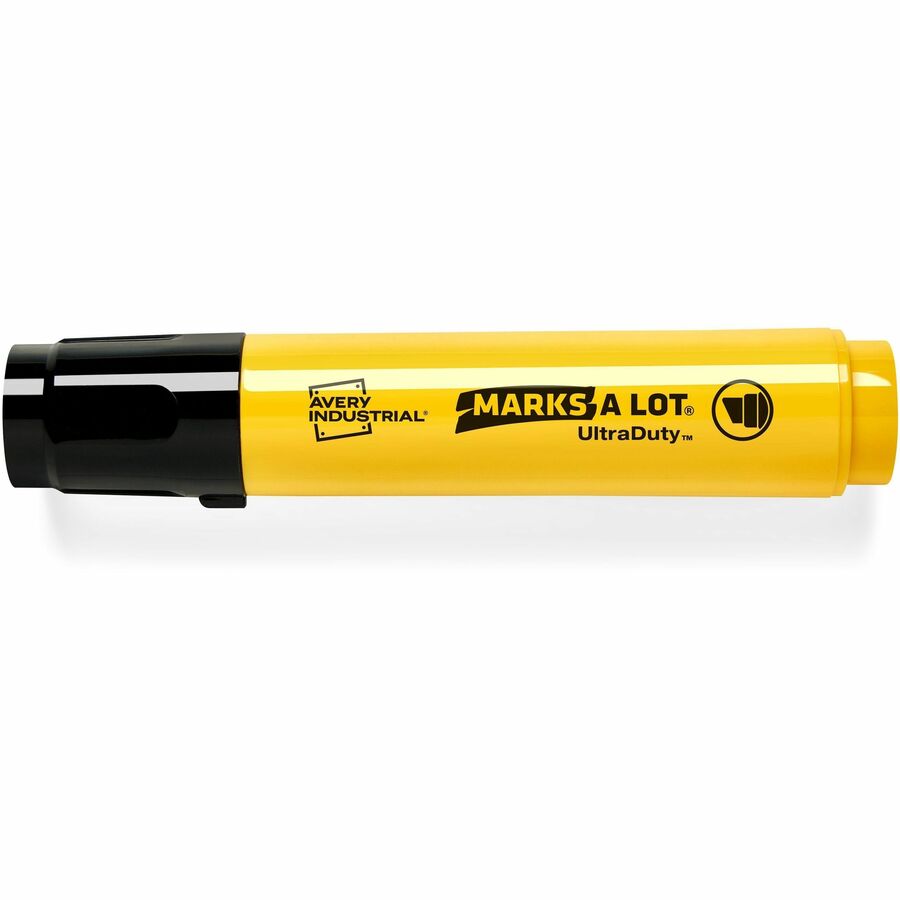 Avery UltraDuty Markers, XL Wide Tip, 1 Black Marker (29865) - Narrow, Bold Marker Point - 18 mm Marker Point Size - Chisel Marker Point Style - Black - Polyester Tip - 1